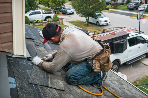 Professional Roofing technician working in North Branch, MN